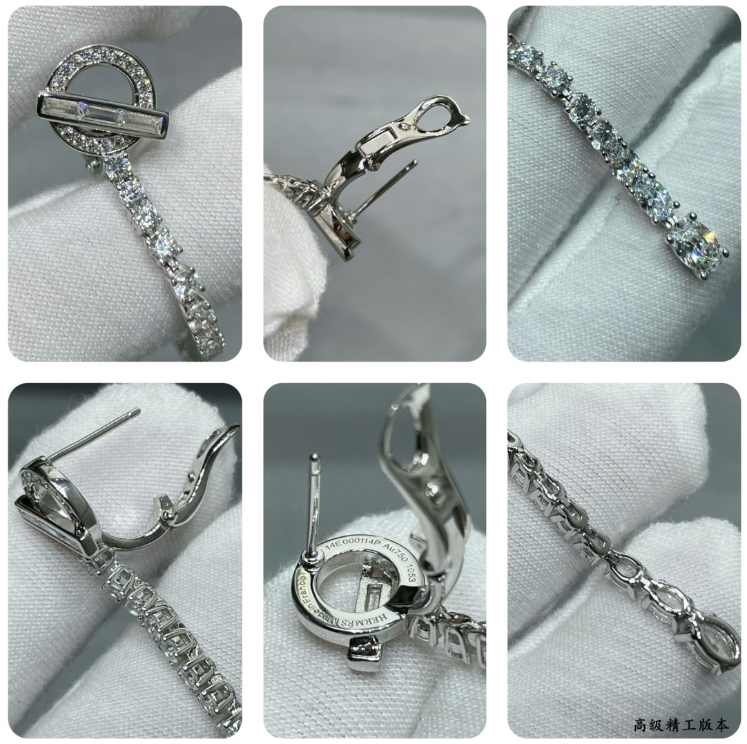 H**mes ot fully di*m*nd-encrusted earrings