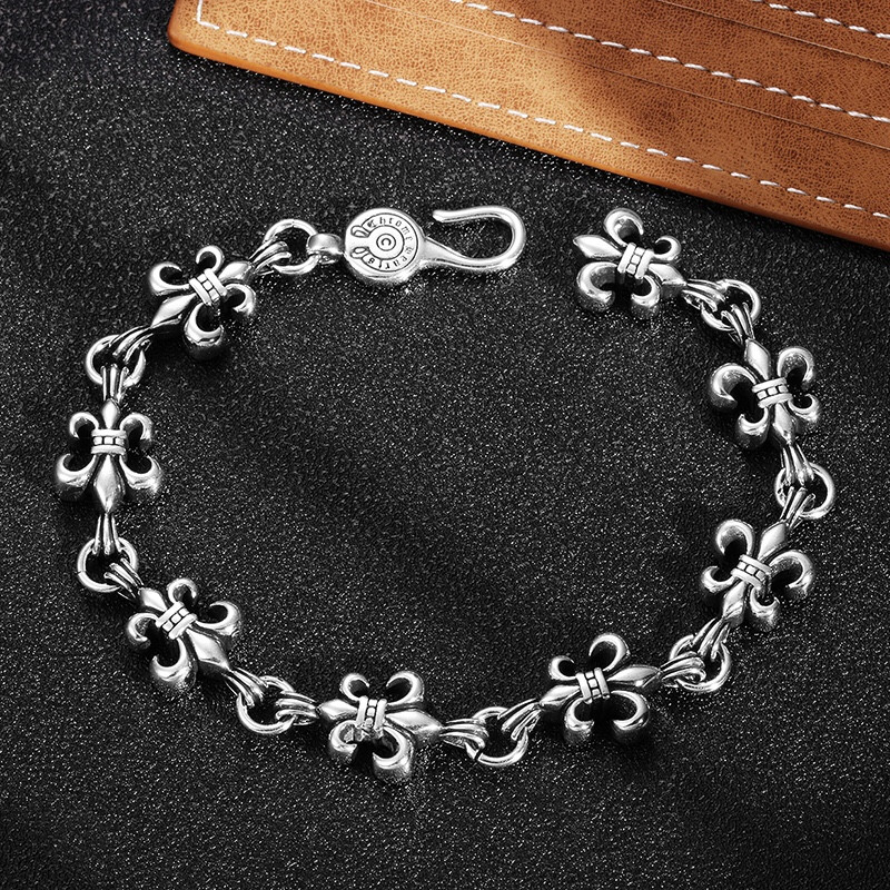 Ch**me He**ts scout flower bracelet, unisex material: 925 sterling silver