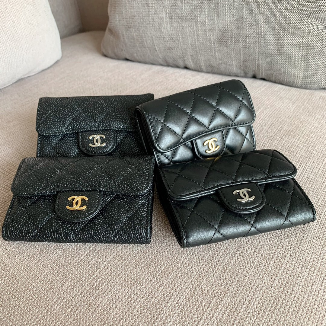 Ch*el cf classic flap coin purse card holder