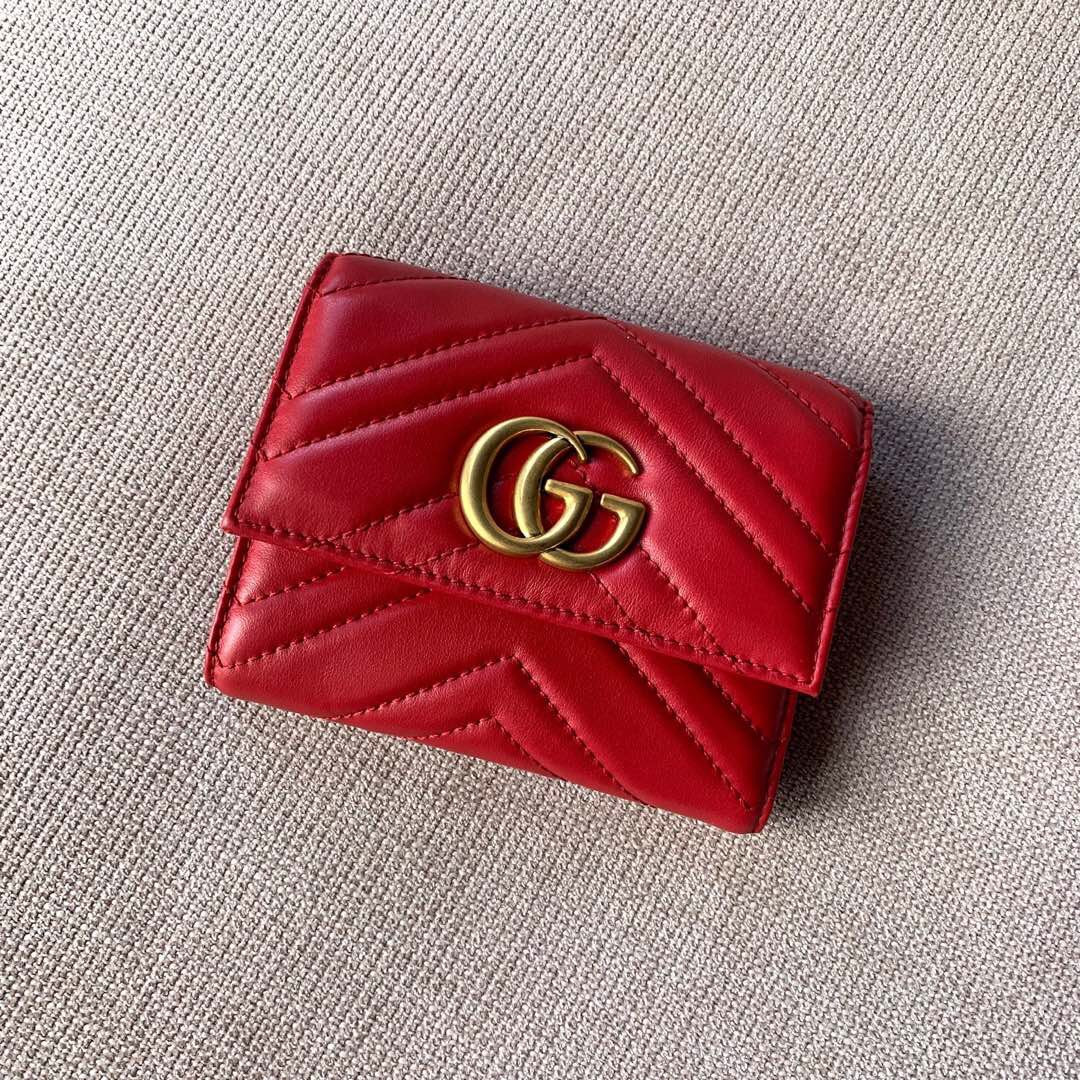 GG Marmont short fold wallet
