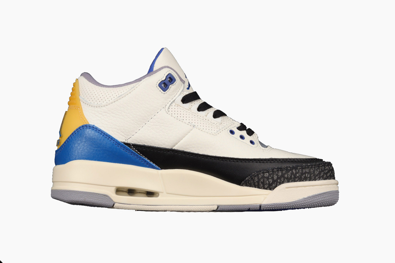 Air Jordan 3 Retro UNC White Black Blue Yellow