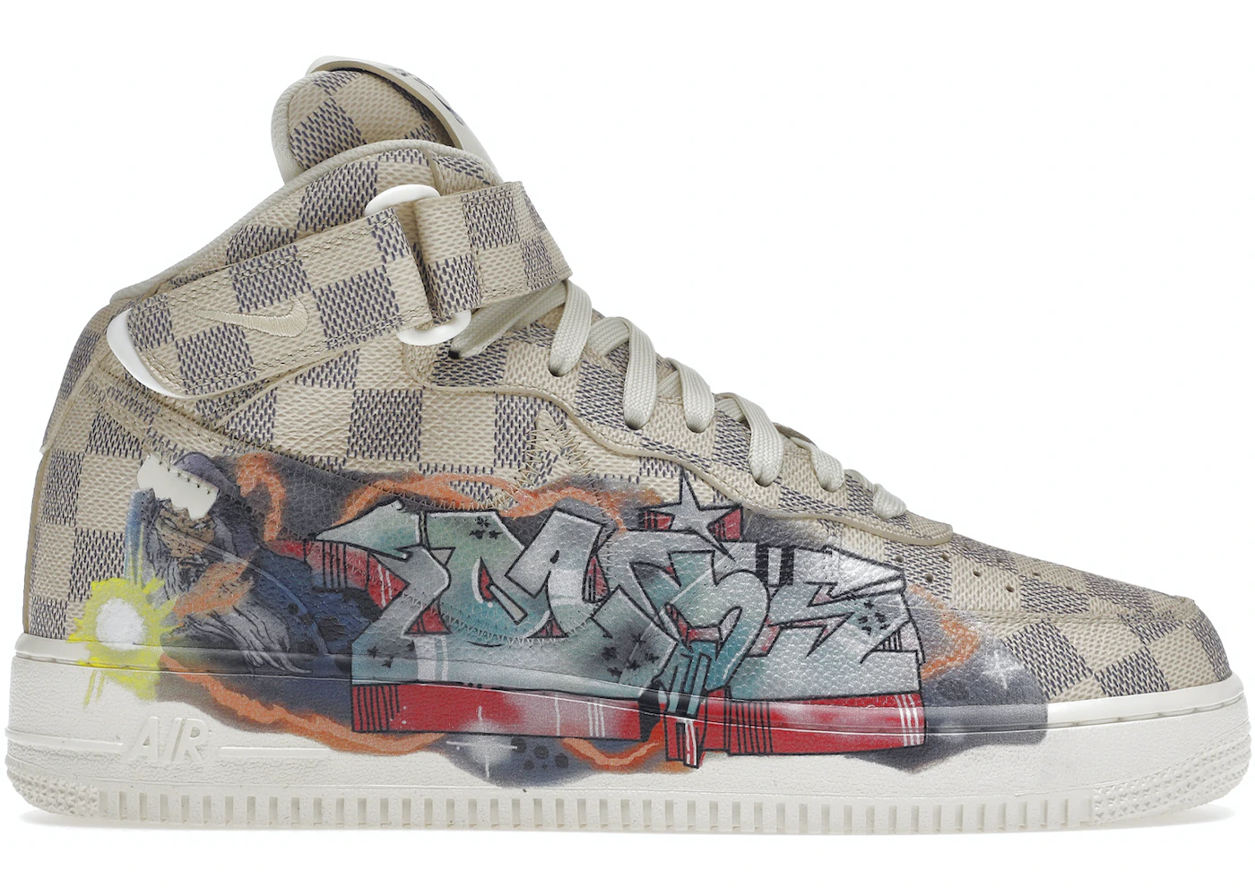 1v x nike air force 1 mid by virgil abloh Gr*ffiti