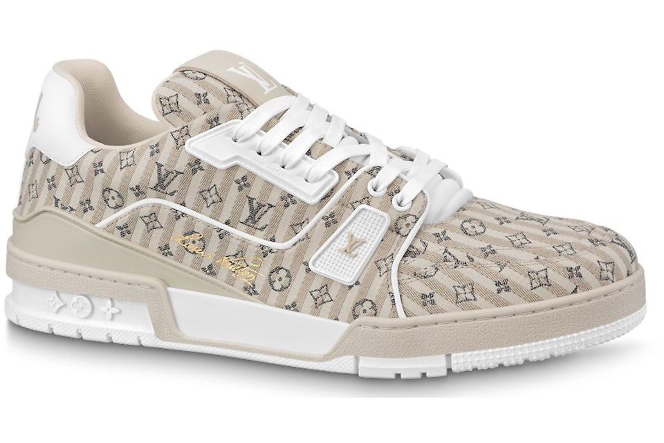 LV Trainer Beige Stripe Monogram