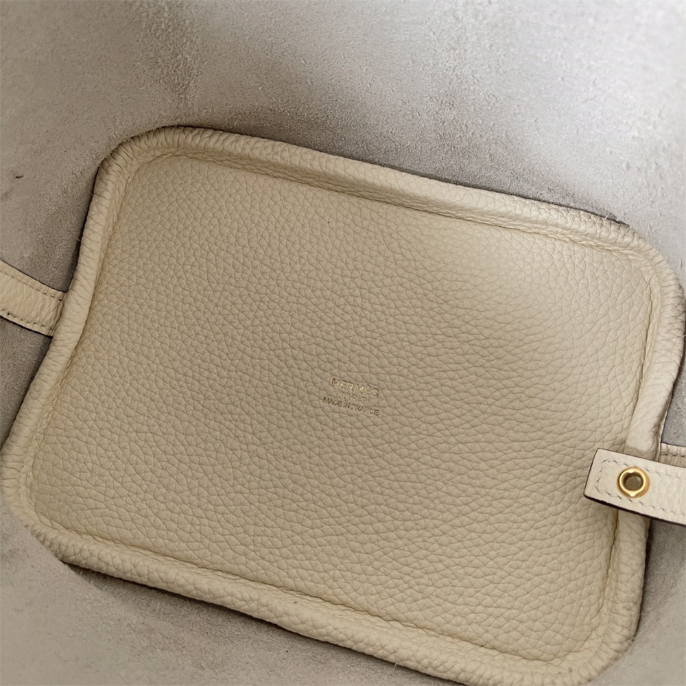 H**mes picotin 18cm milky white without original box