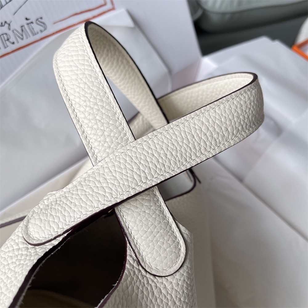 H**mes picotin 18cm milky white without original box