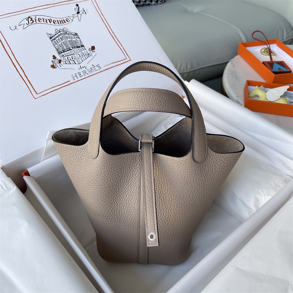 H**mes picotin 18cm pigeon gray without original box