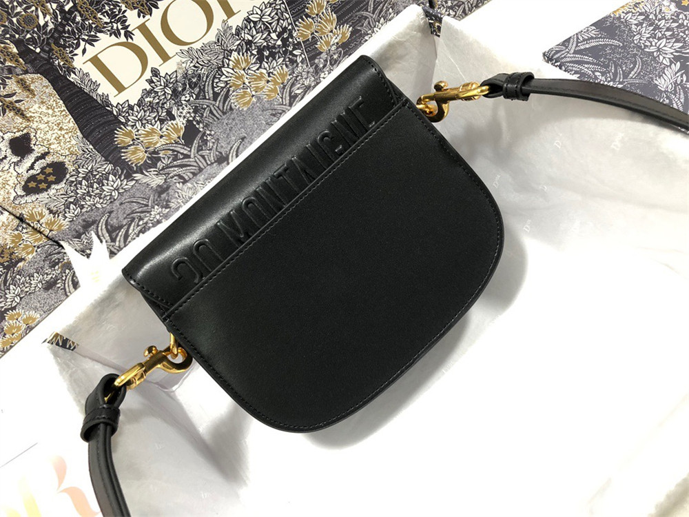 medium D*or bobby bag black box calfskin