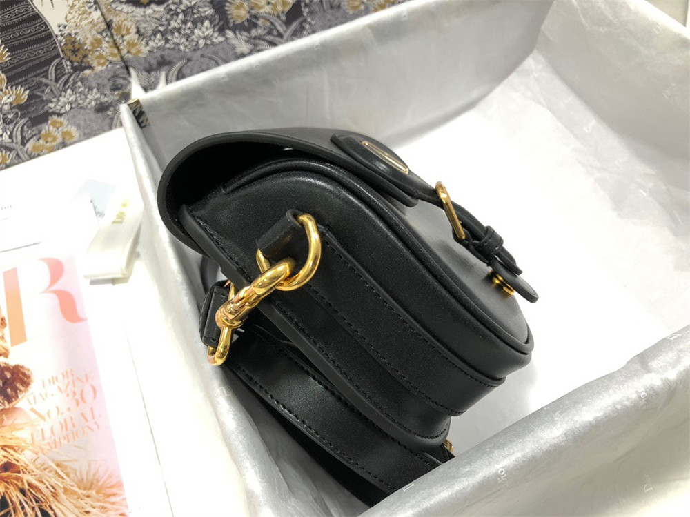 medium D*or bobby bag black box calfskin