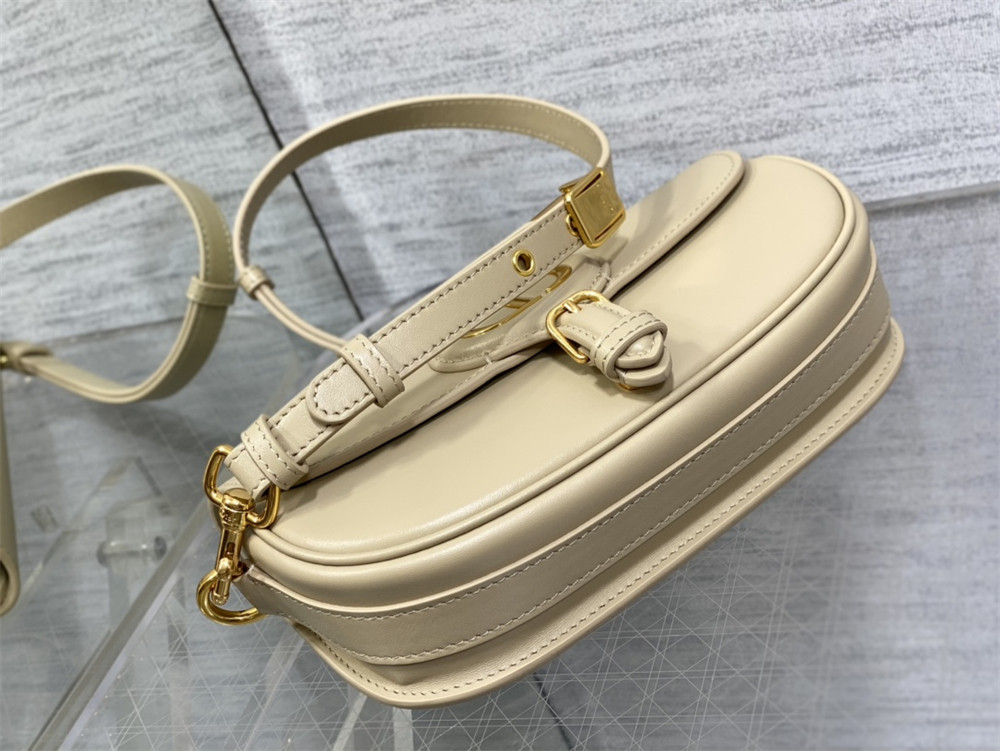 D*or bobby east-west bag sand-colored box calfskin