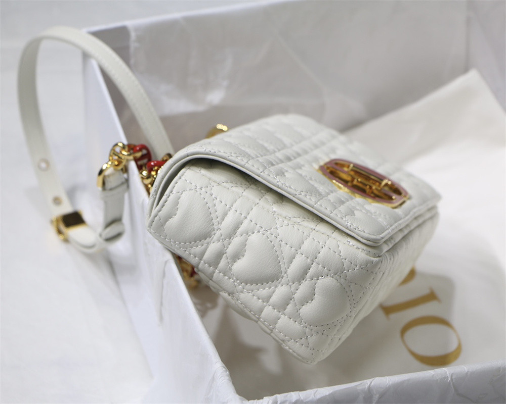 small D*or caro bag amour ivory 20 x 12 x 7 cm