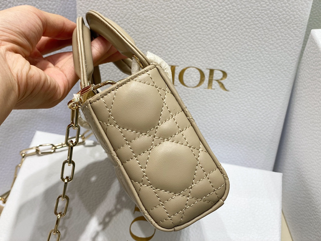 D*or mini lady d-joy bag biscuit 16 x 9 x 5 cm