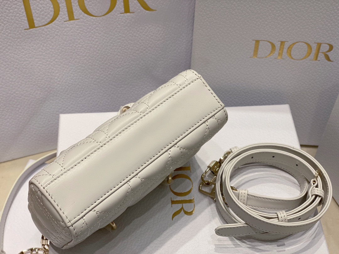 D*or mini lady d-joy bag white 16 x 9 x 5 cm
