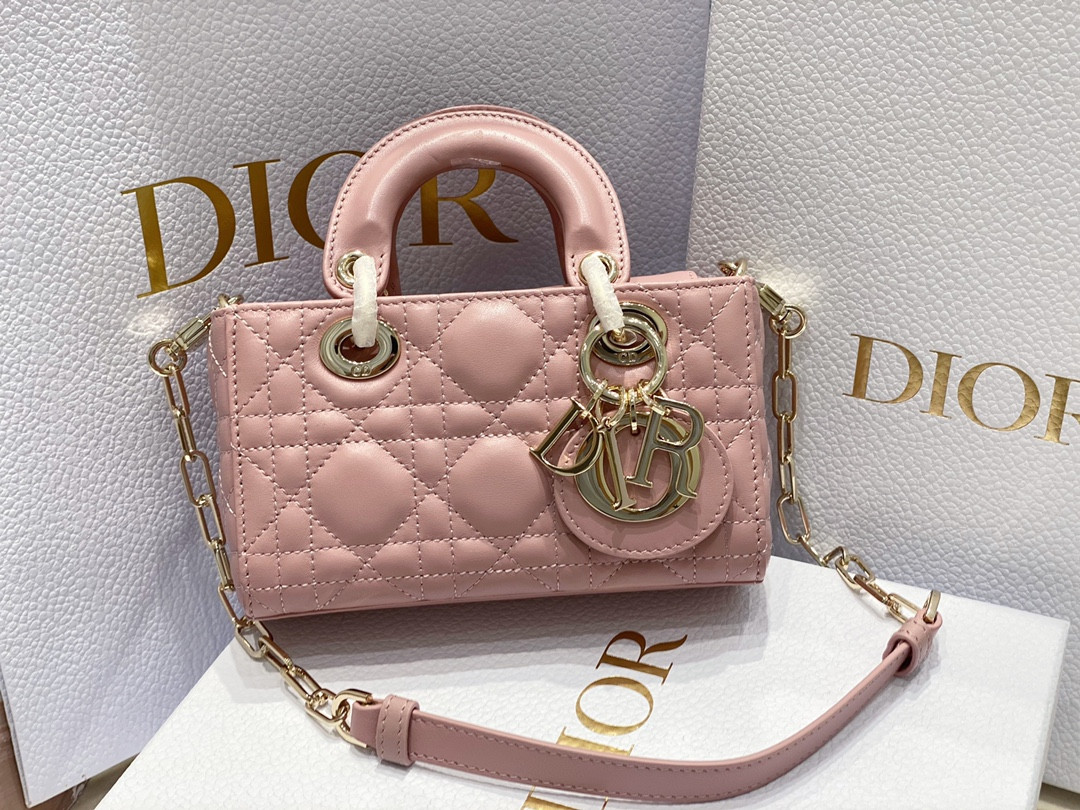 D*or mini lady d-joy bag pink 16 x 9 x 5 cm