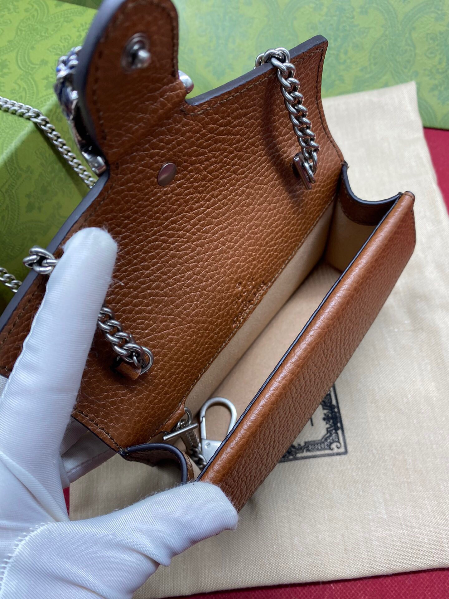 g*u*i dionysus gg S*p*e S*per mini bag 6.5"wx3.9"hx1.6"d