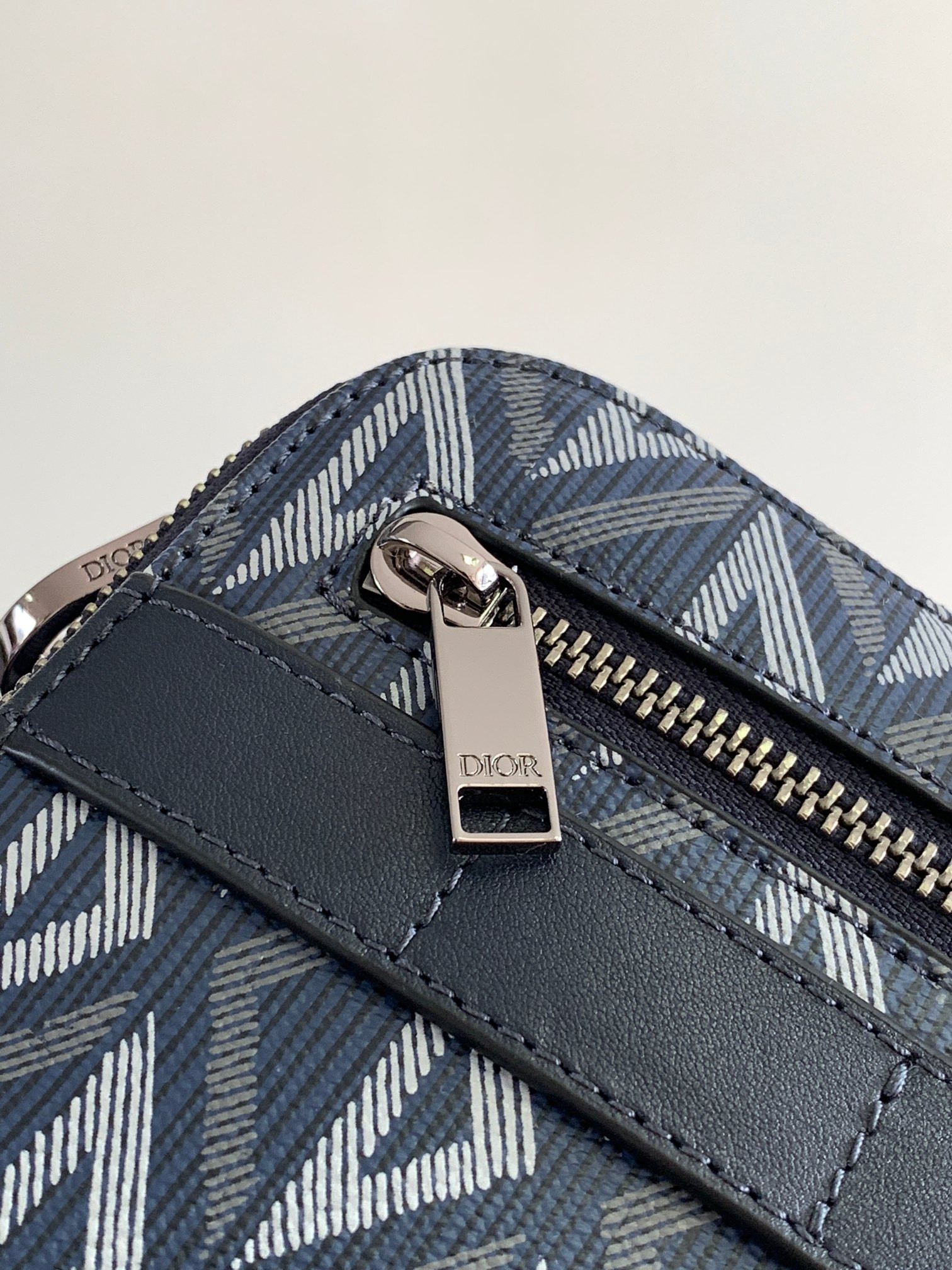 D*or safari bag with strap blue white 8.5 x 6 x 2.5 inches