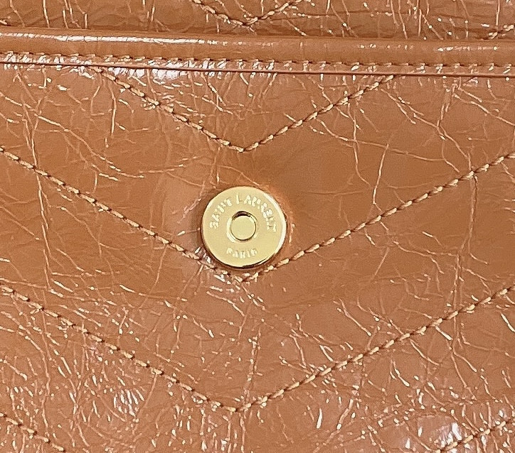 Y*L niki medium in vintage leather light caramel 11 x 7.8 x 3.3 inches