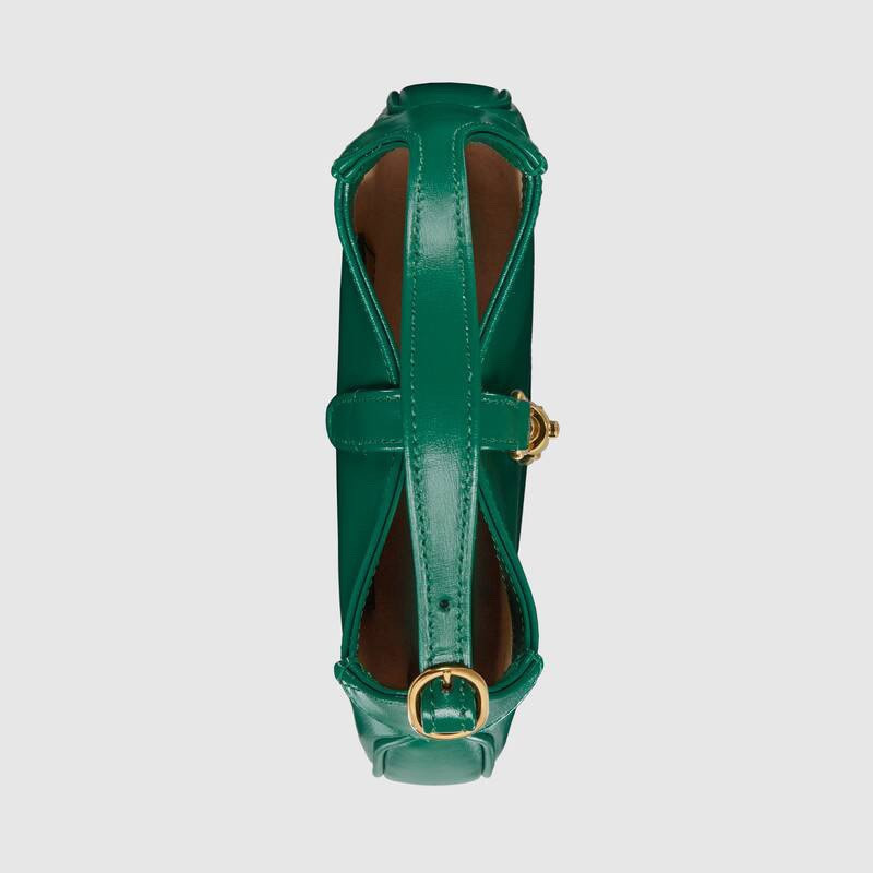 G*u*i jackie 1961 mini shoulder bag green 7.5"w x 5.1"h x 1.2"d
