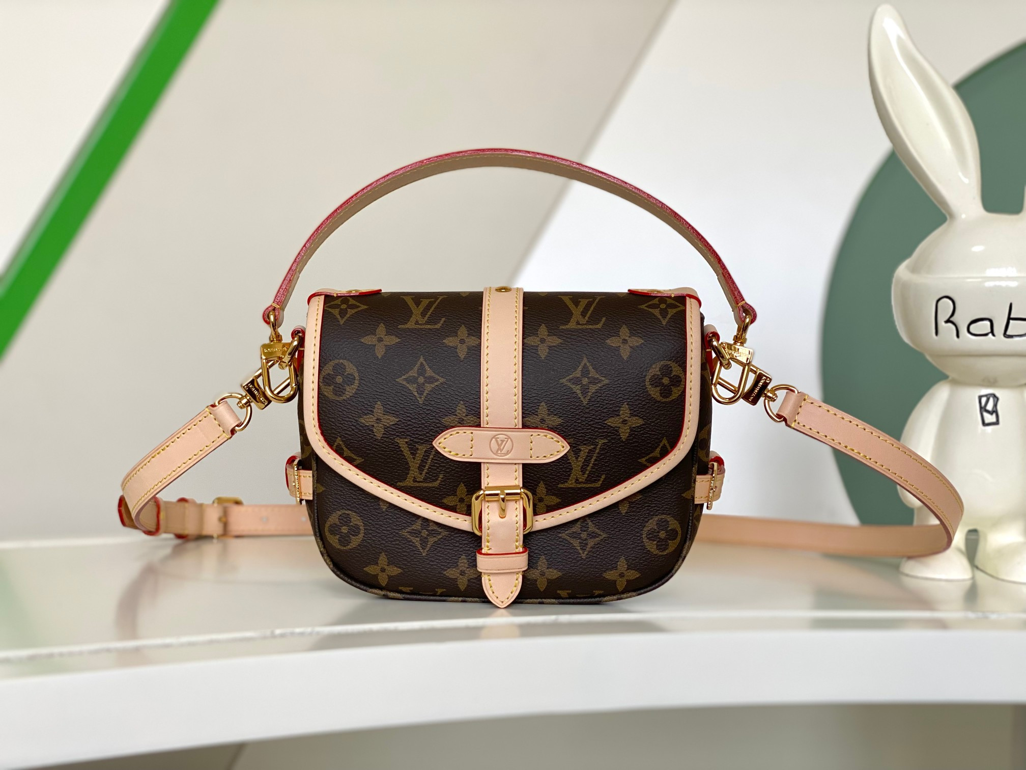 LV M46740 Saumur BB 7.9 x 6.3 x 3 inches