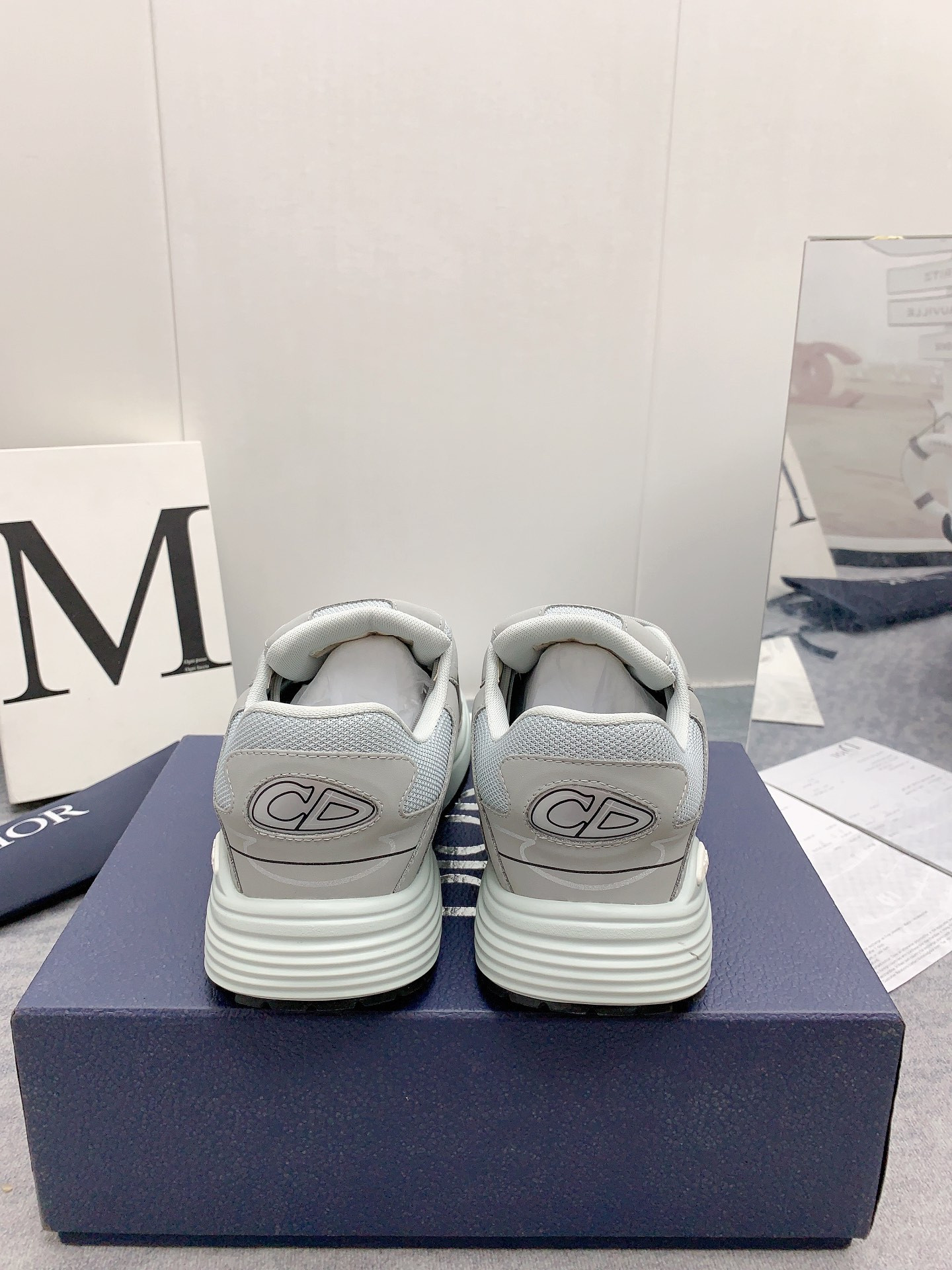 D*or b30 sneaker gray mesh and technical fabric
