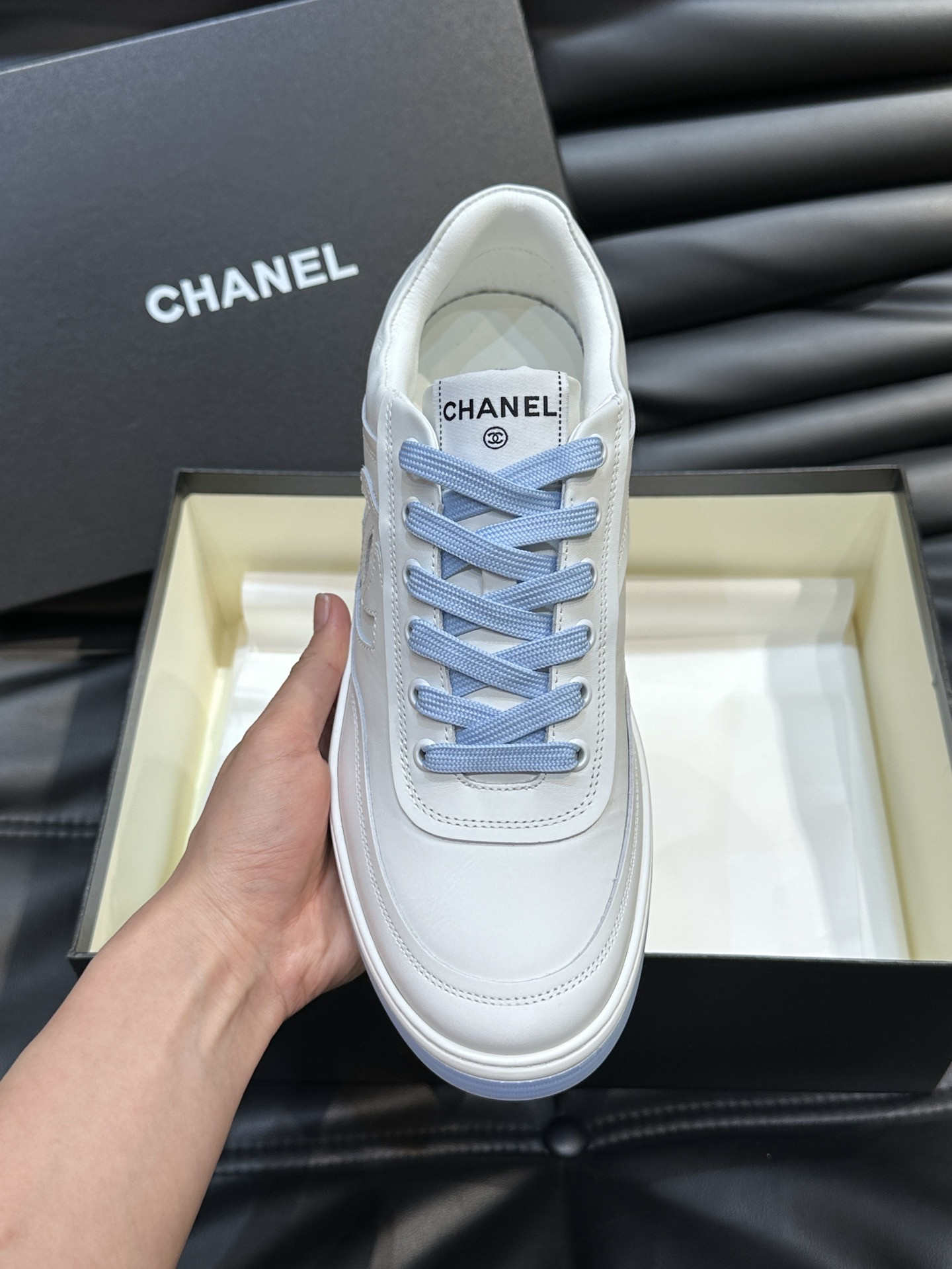 ua Ch*el sneaker calfskin