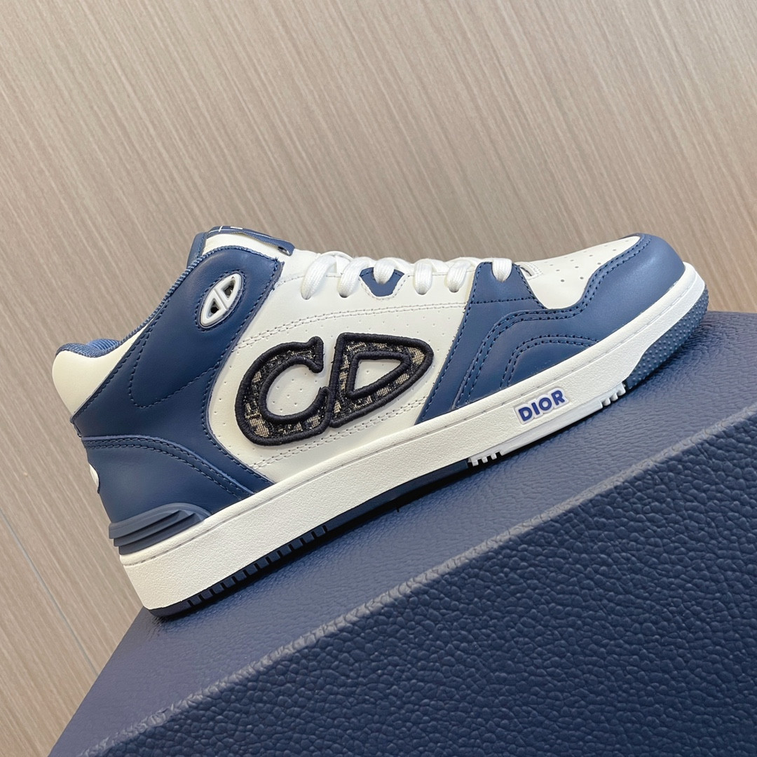 ua D*or b57 mid-top sneaker navy blue and white