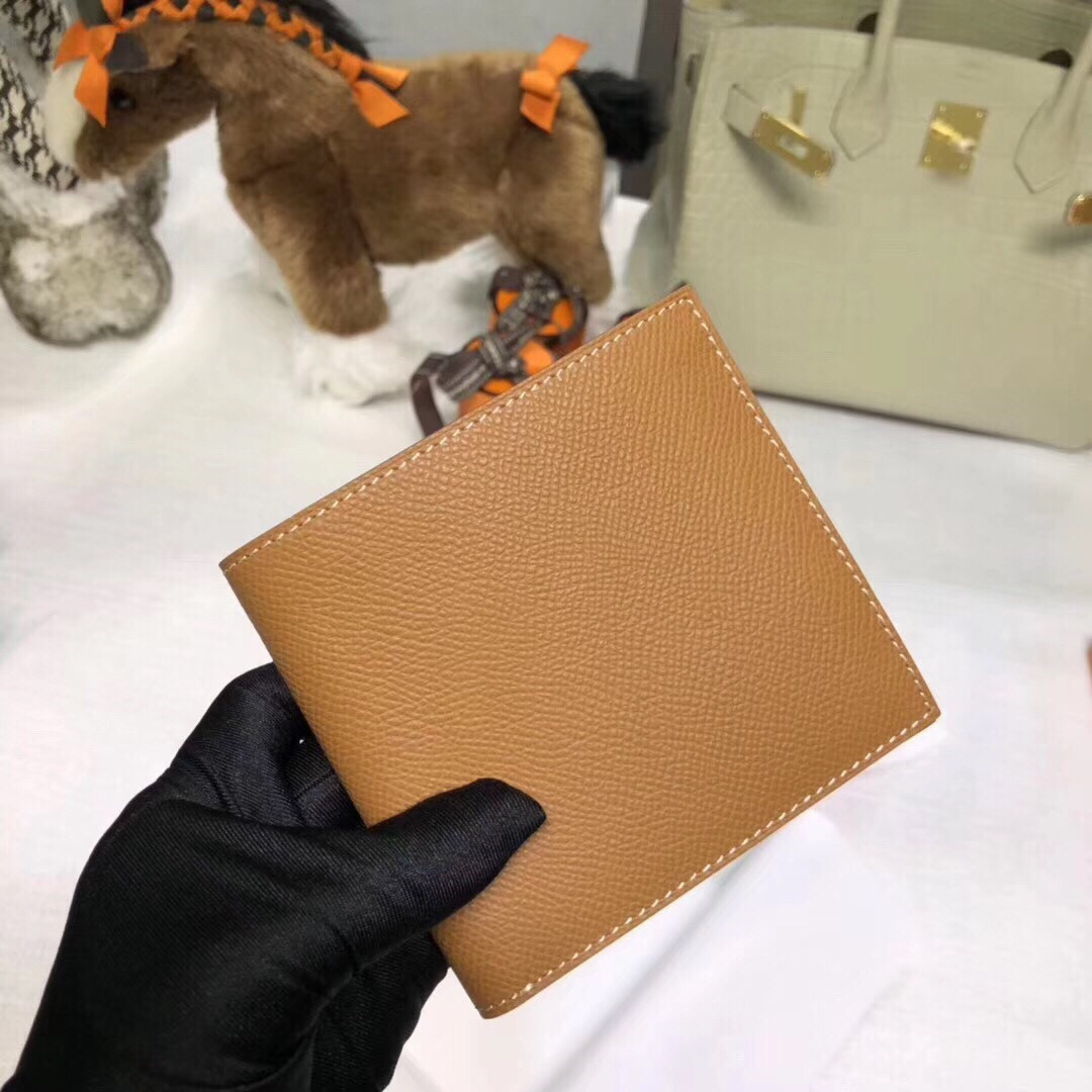 H**mes  poker compact wallet