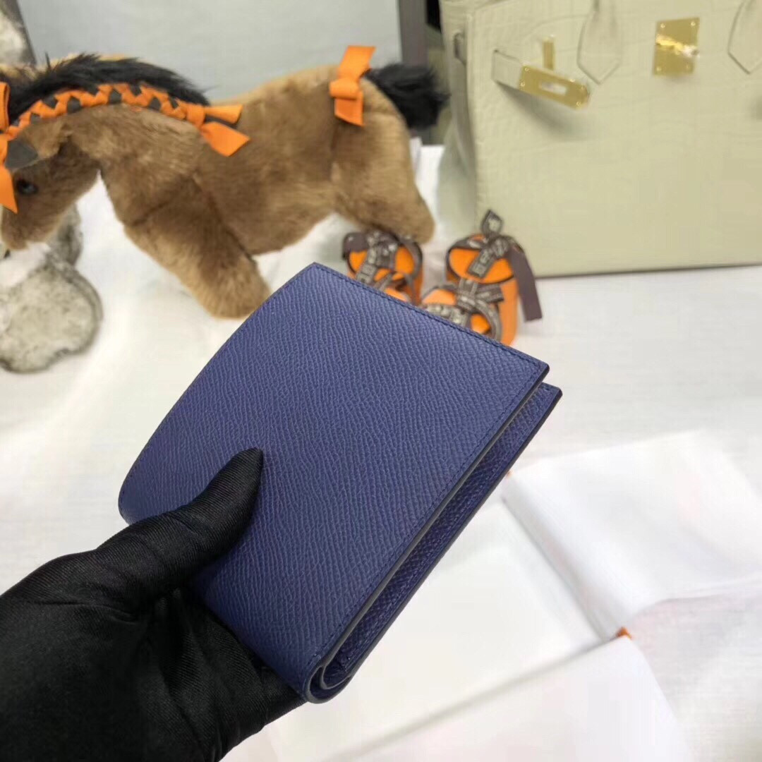 H**mes poker compact wallet