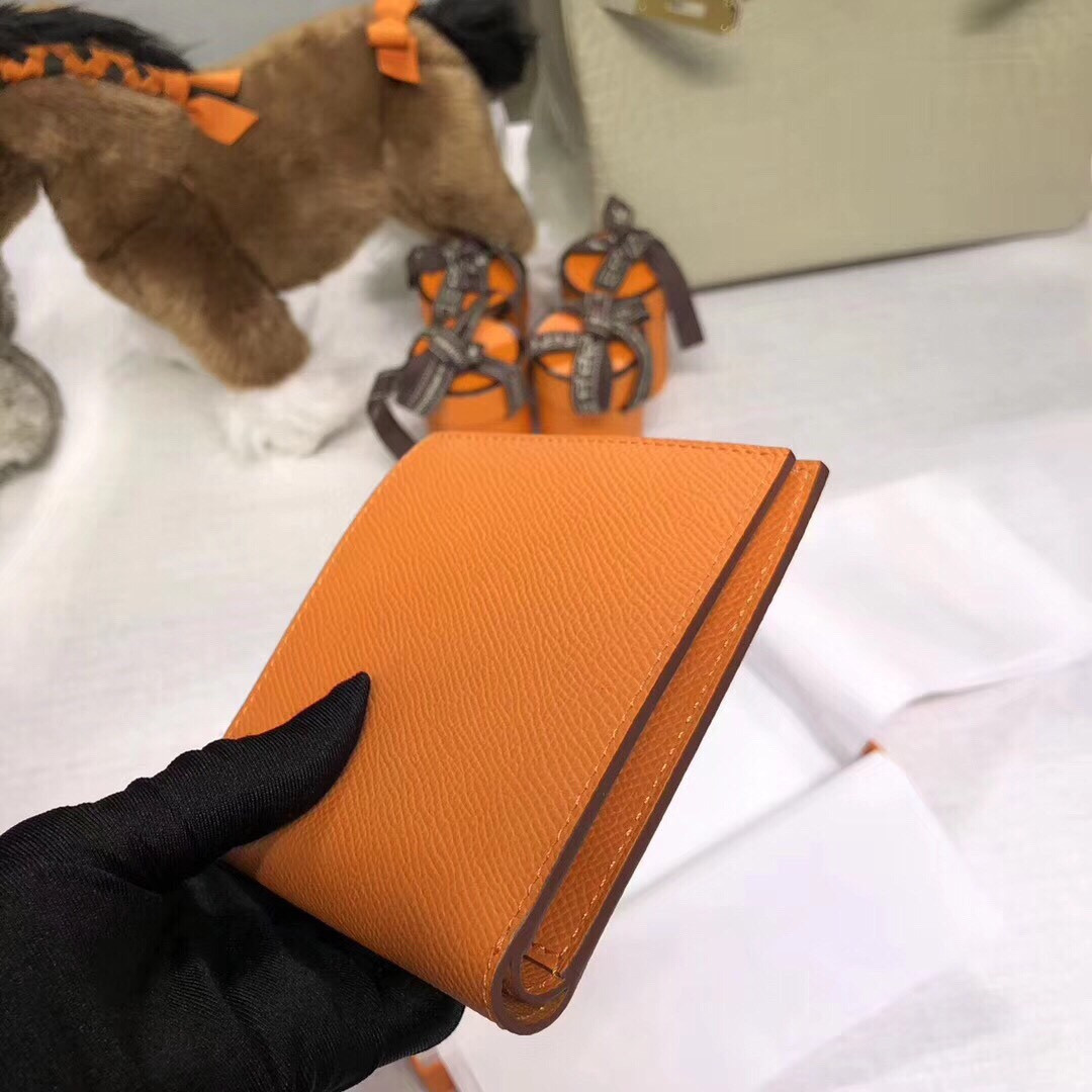 H**mes poker compact wallet