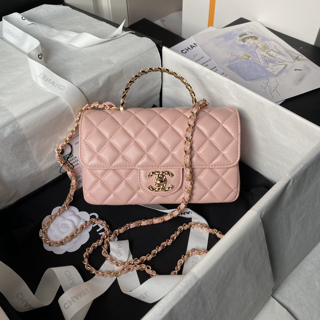 Ch*el 24a mini classic handbag 12 × 20 × 6 cm