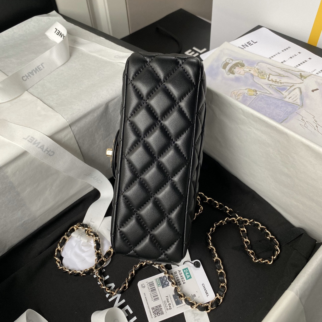 Ch*el 24a mini classic handbag 12 × 20 × 6 cm