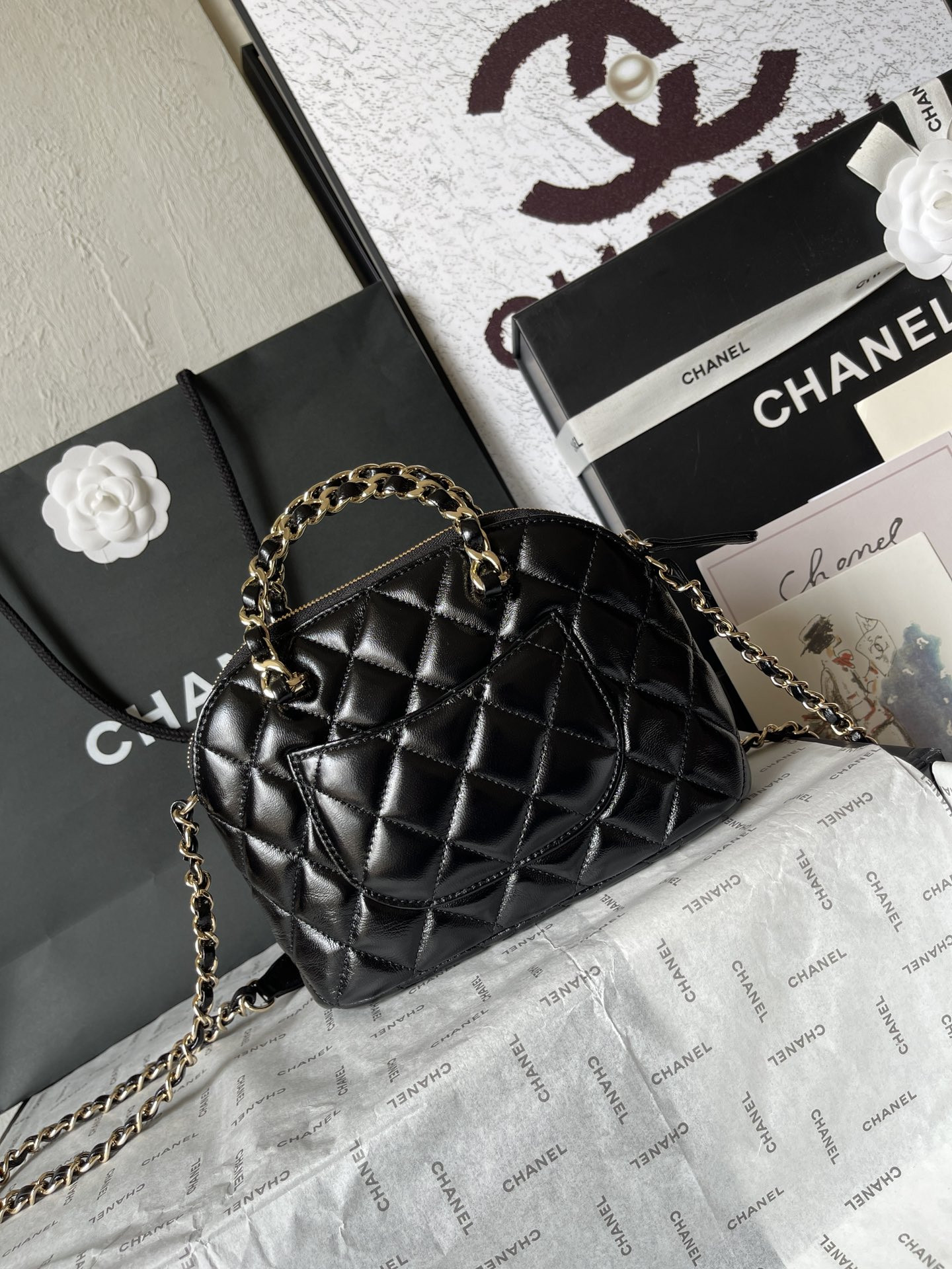 Ch*el small shopping bag 15x20x6cm