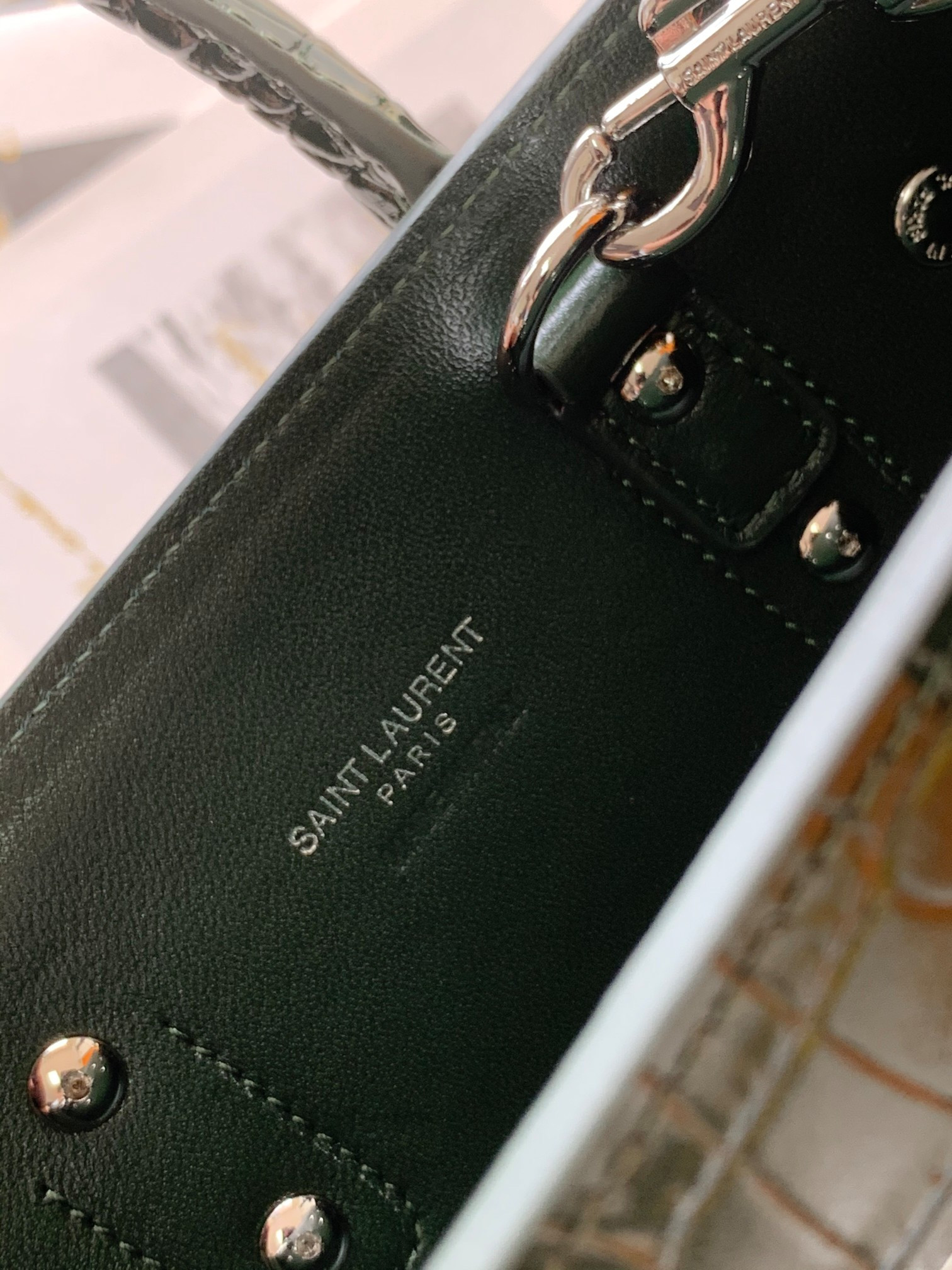 Y*L sac de jour in crocodile embossed leather - nano 22x18x10.5cm