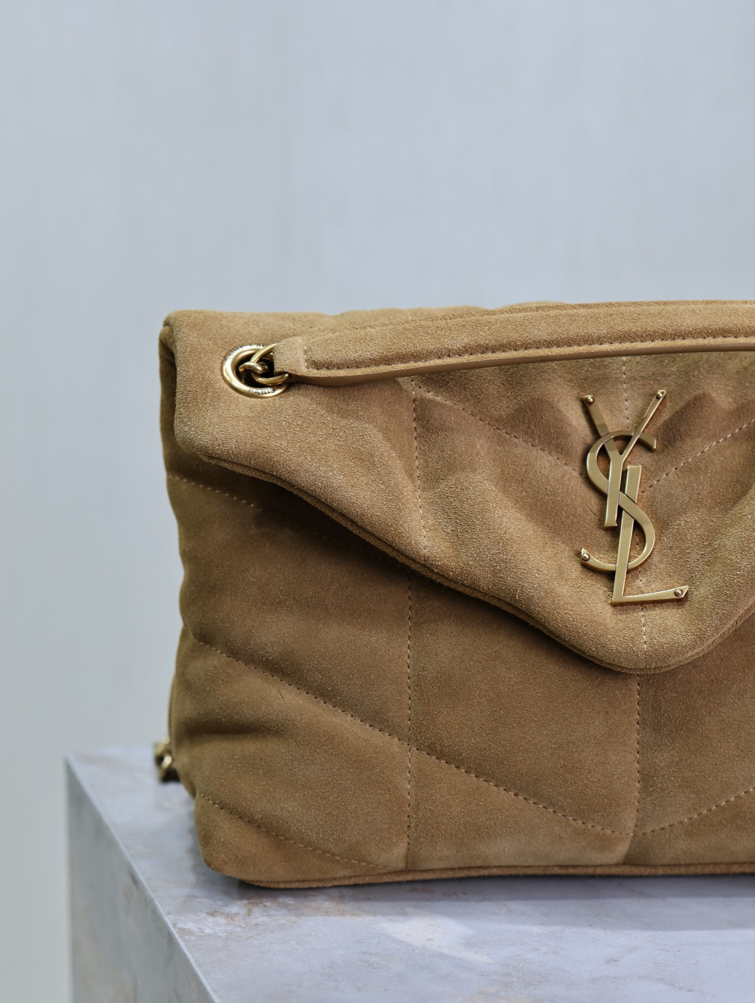 Y*L loulou small puffer (suede)  29 x 17 x 11cm