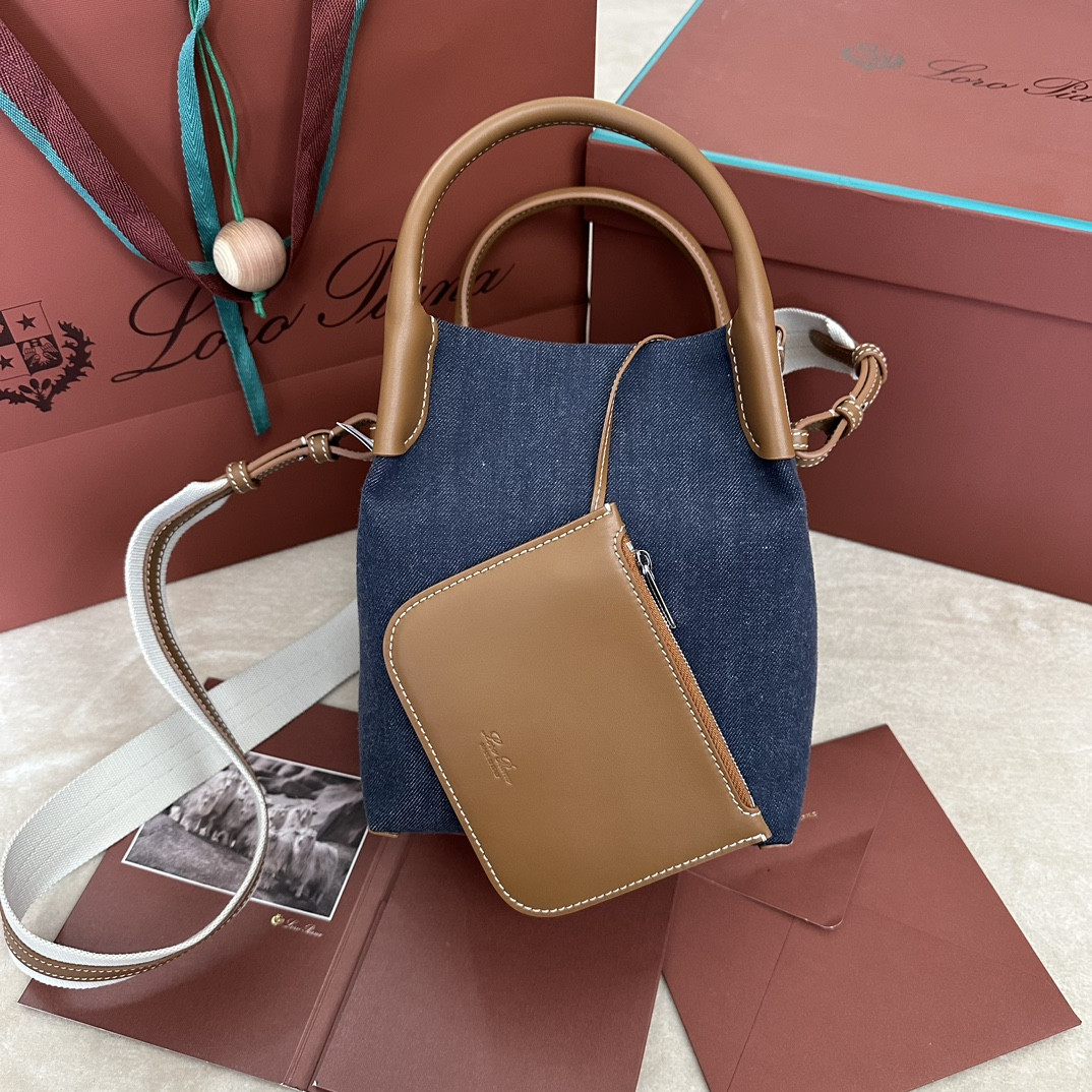 L**o p*ana small bale cotton bag 20x18x17cm