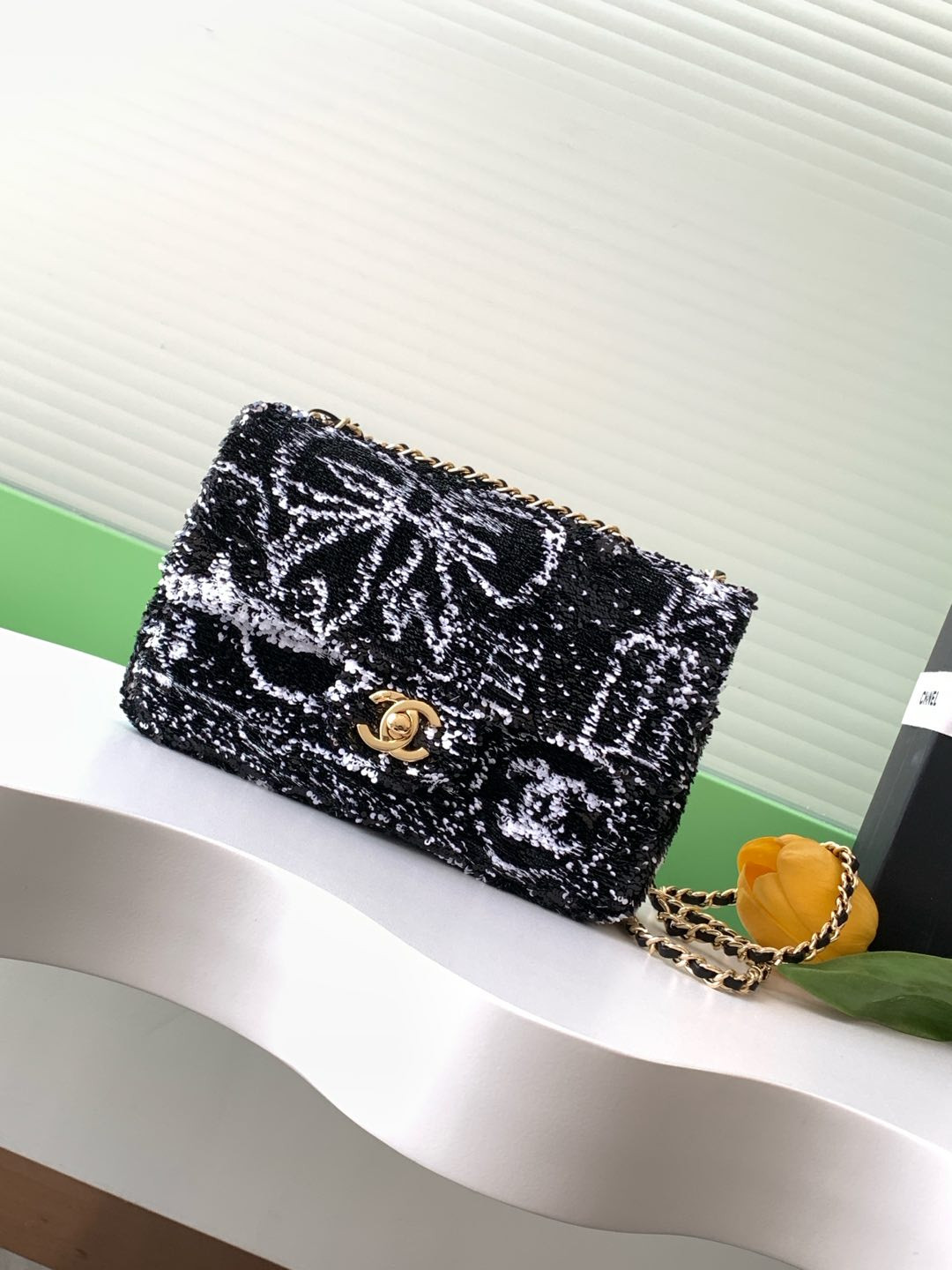 Ch*el flap bag 14x21x8cm