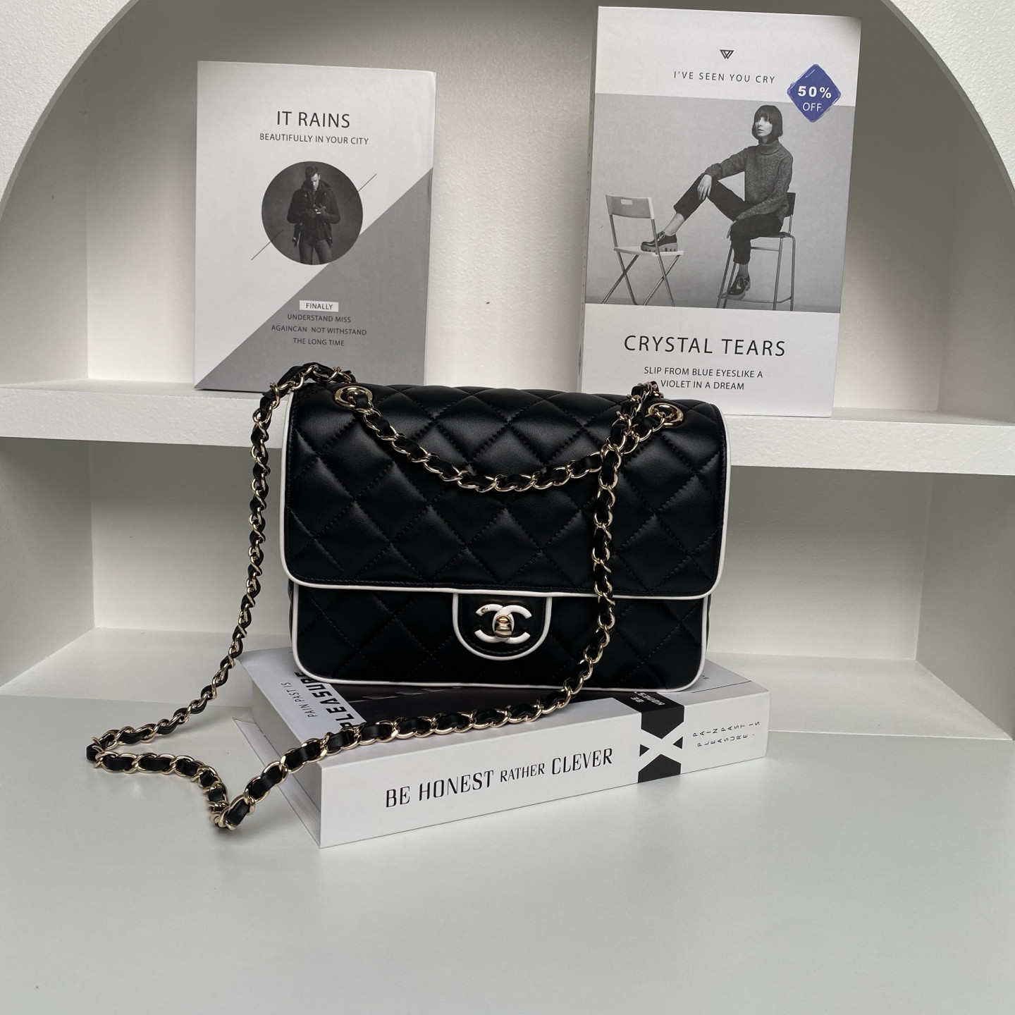 Ch*el flap bag as5150 16.5 x 23.5 x 6.5cm