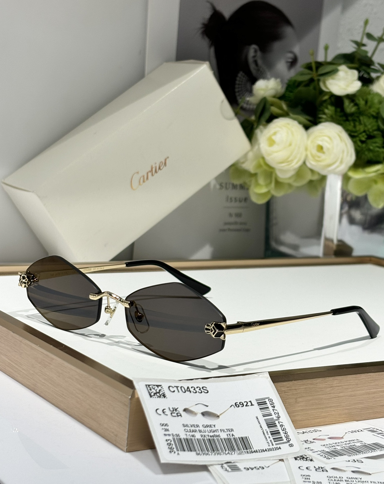 Ca*t*er glasses ct0433s 55-22-140