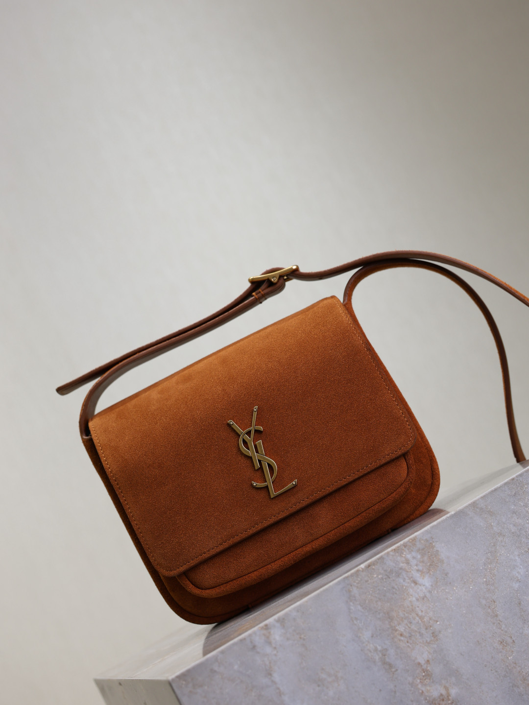 Y*L niki satchel in suede 21.5x16x9cm