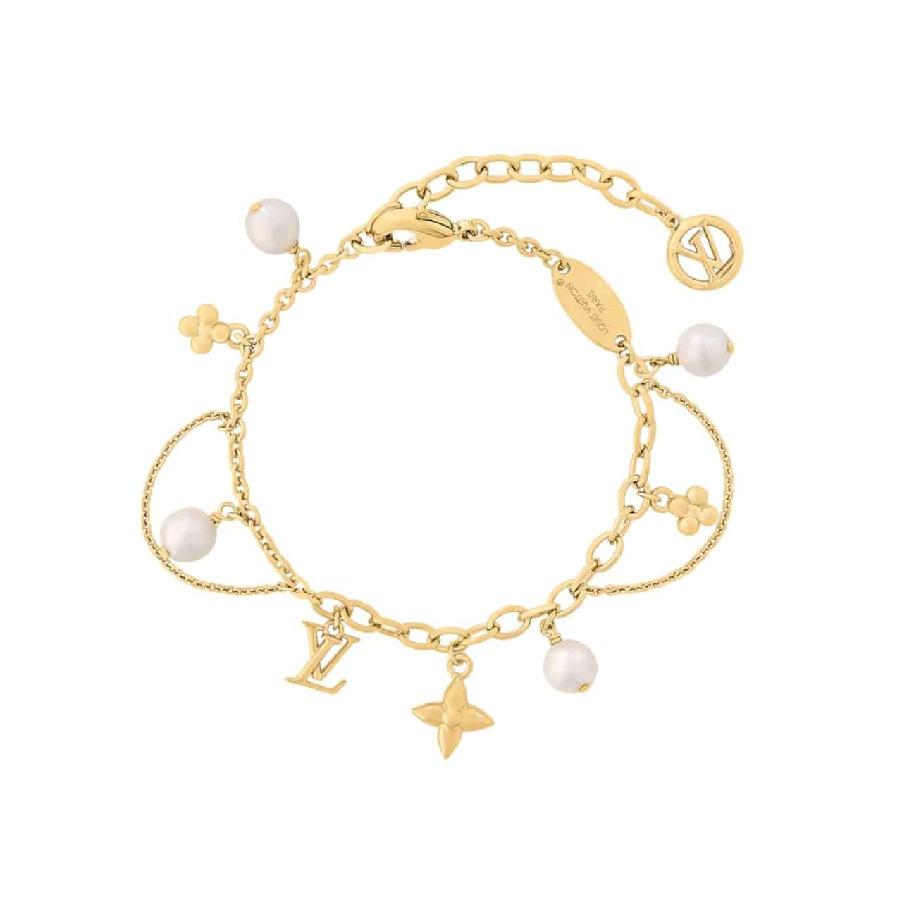 L0vis Vvtt0n Blooming Pearls Bracelet Gold M1684A