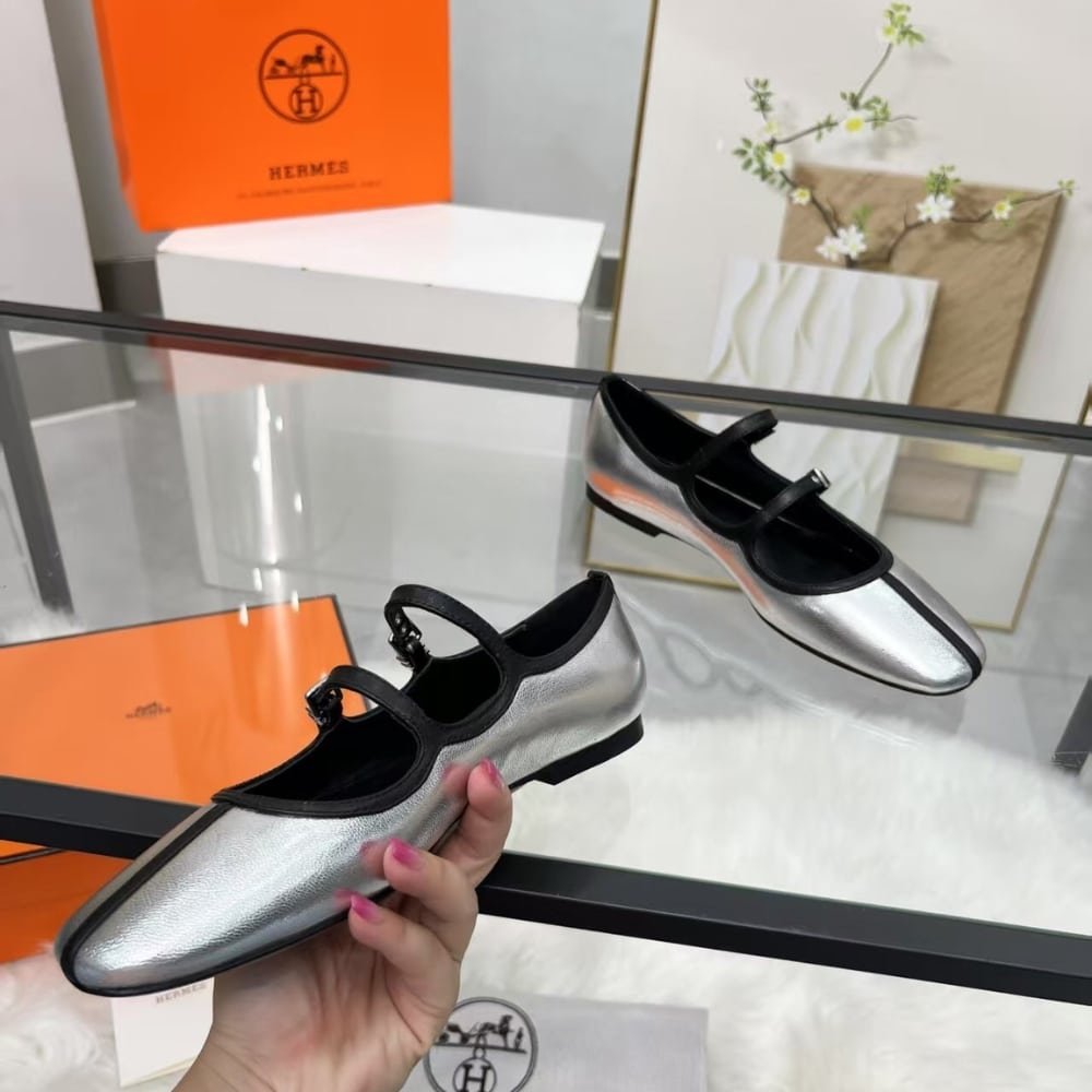 H**me5 Lilia Ballet Flat Silver H252042Z 52350