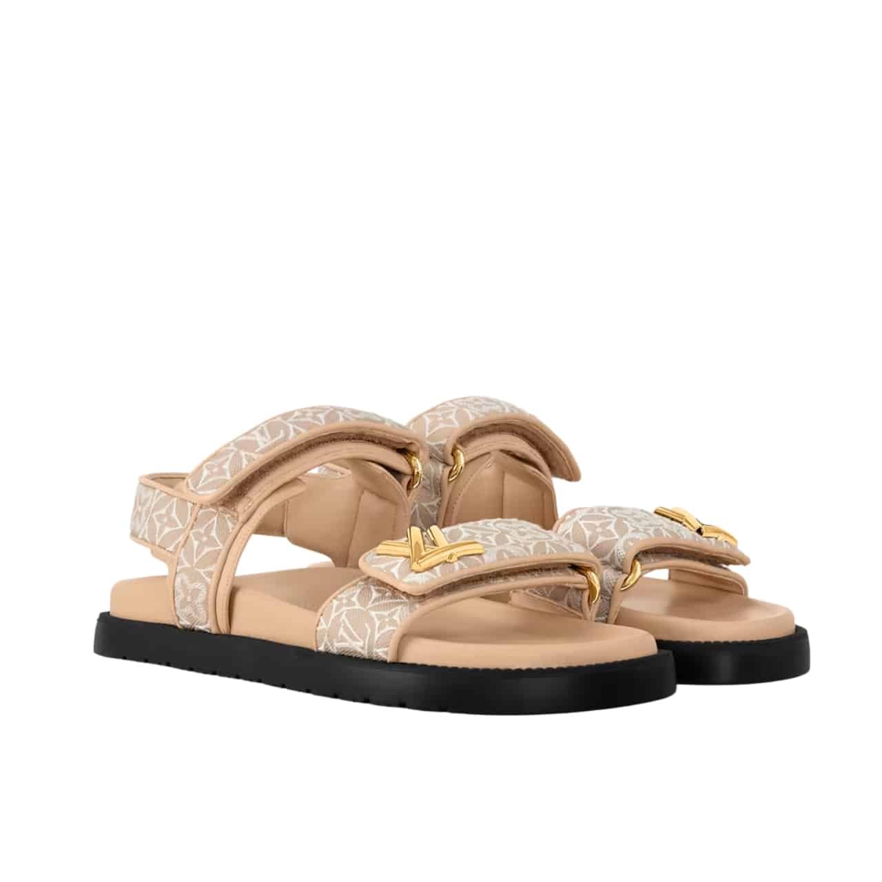L0vis Vvtt0n Lv Sunset Flat Comfort Sandal Beige 1Ahnl9