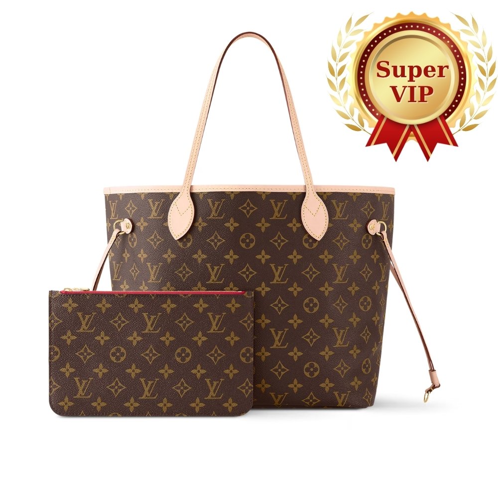 [S*per Vip 1:1] L0vis Vvtt0n Neverfull MM Monogram Canvas Cerise Red 31Cm M46987