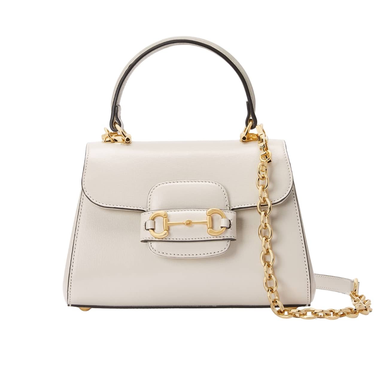 Gvc*1 Horsebit 1955 Mini Top Handle Bag White 29Cm 703848 Aaa7G 9022