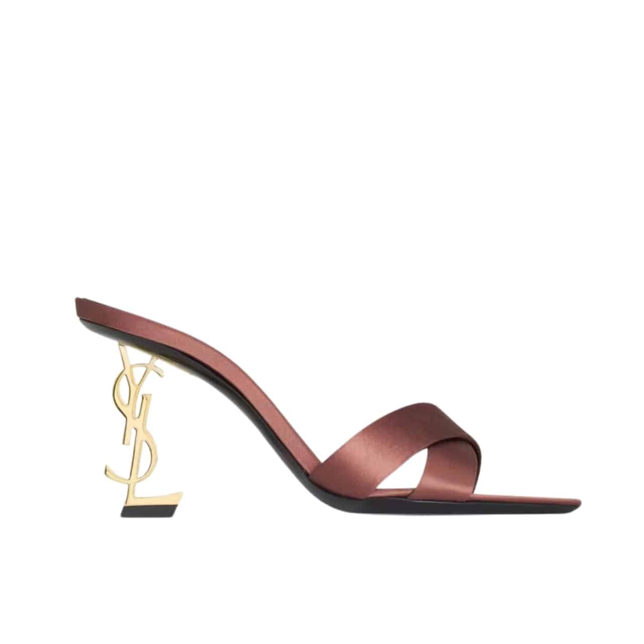 Sa1nt Lau*nt Opyum Mules In Satin Crepe Manioc Brown 8189319Qab12215