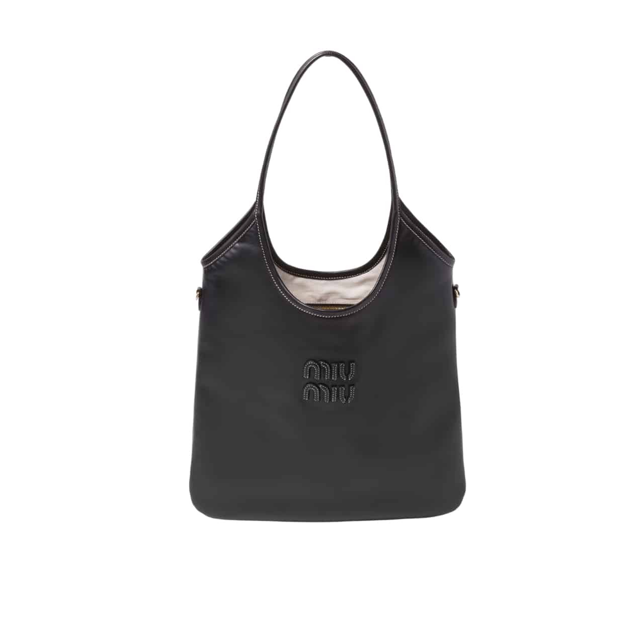 M1um1u Ivy Bag Black 35Cm 5Bg231 Acrw F0002 V Mln