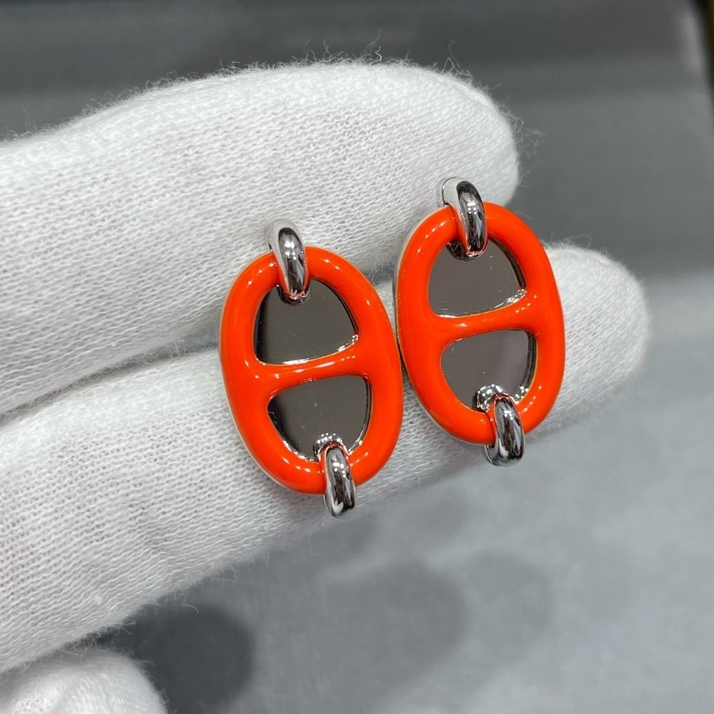 H**me5 Mini Maillon Earrings Red
