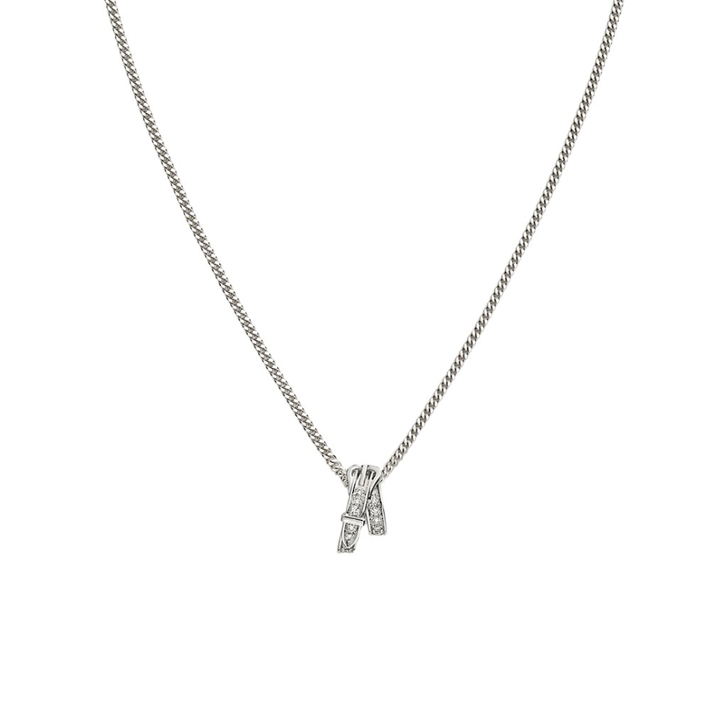 H**me5 Etriviere Pendant Necklace White Gold H124208B 0038
