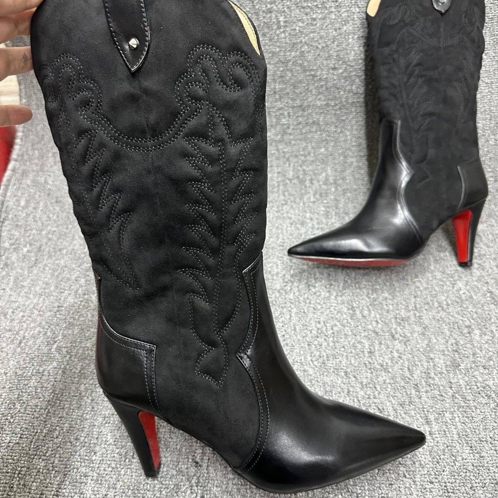 Chr1st1an Louboutin Santia Botta 85 Boots Black 3250414Bk01