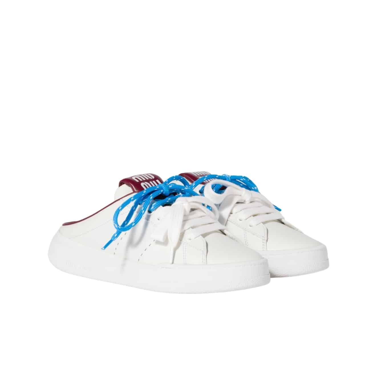 M1um1u Sneaker Mules White And Crimson 5E413E 3L48 F0C65 F 005