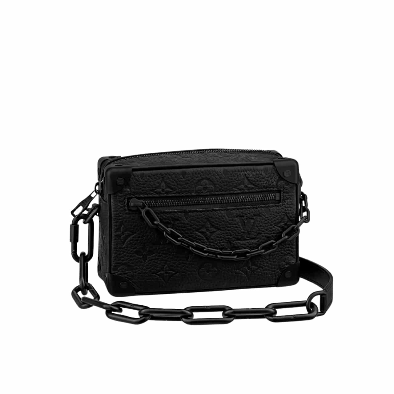 L0vis Vvtt0n Mini Soft Trunk Monogram Taurillon Leather Black 18Cm M55702